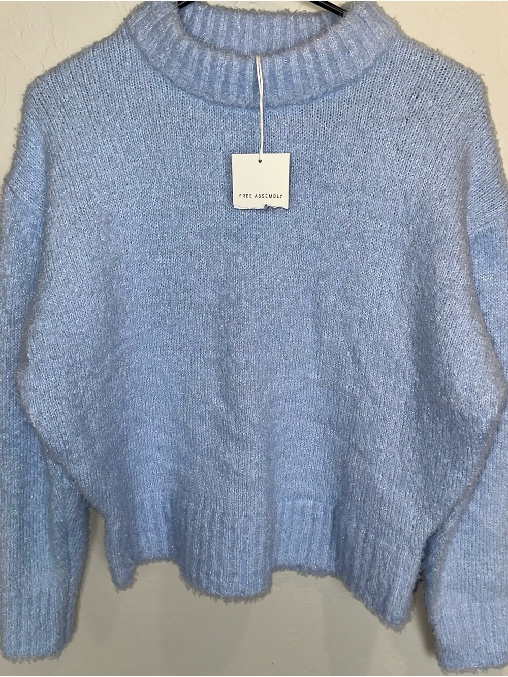Free Assembly Soft Light Blue Turtleneck Sweater